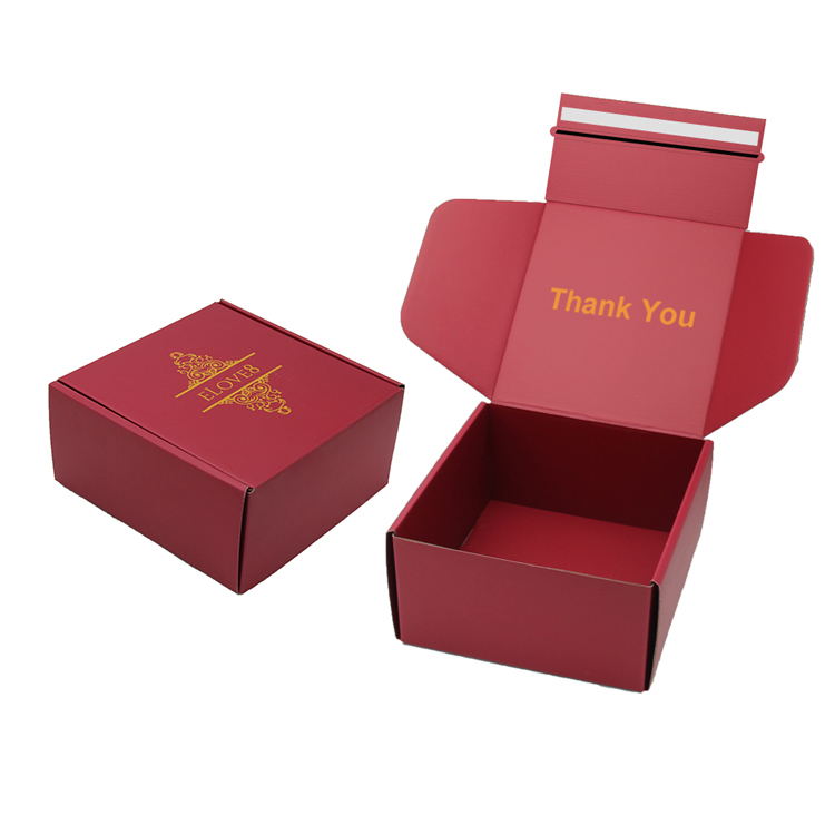red mailer box